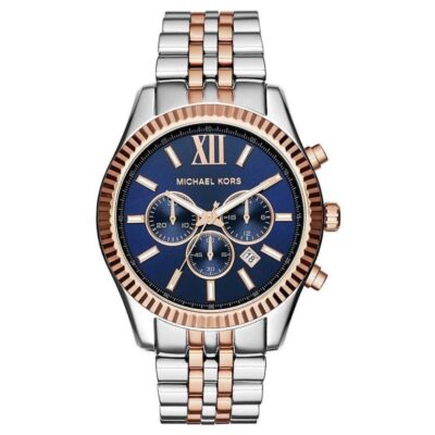 Michael Kors Men's Lexington Chronograph Two Tone Blue Watch - MK8412